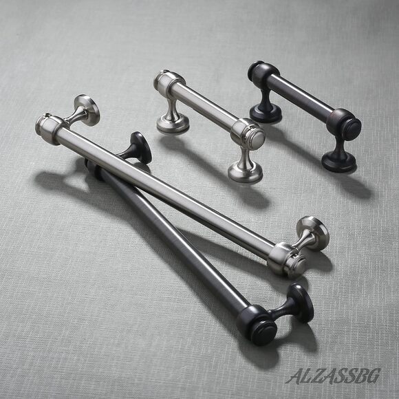 Alzassbg 15 Pack Brushed Satin Nickel Cabinet Pulls - Picture 2 of 4
